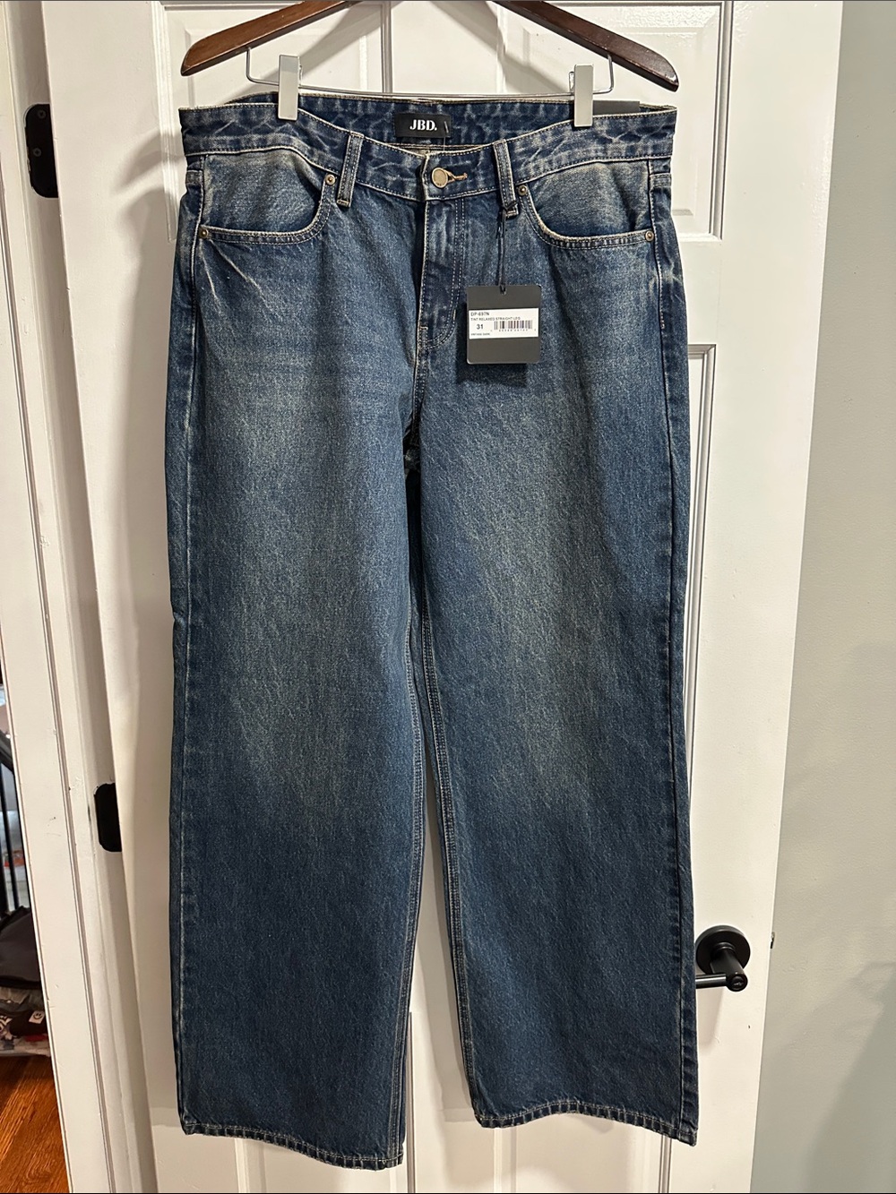 Just Black Women's Boyfriend Jeans - Medium Blue Denim